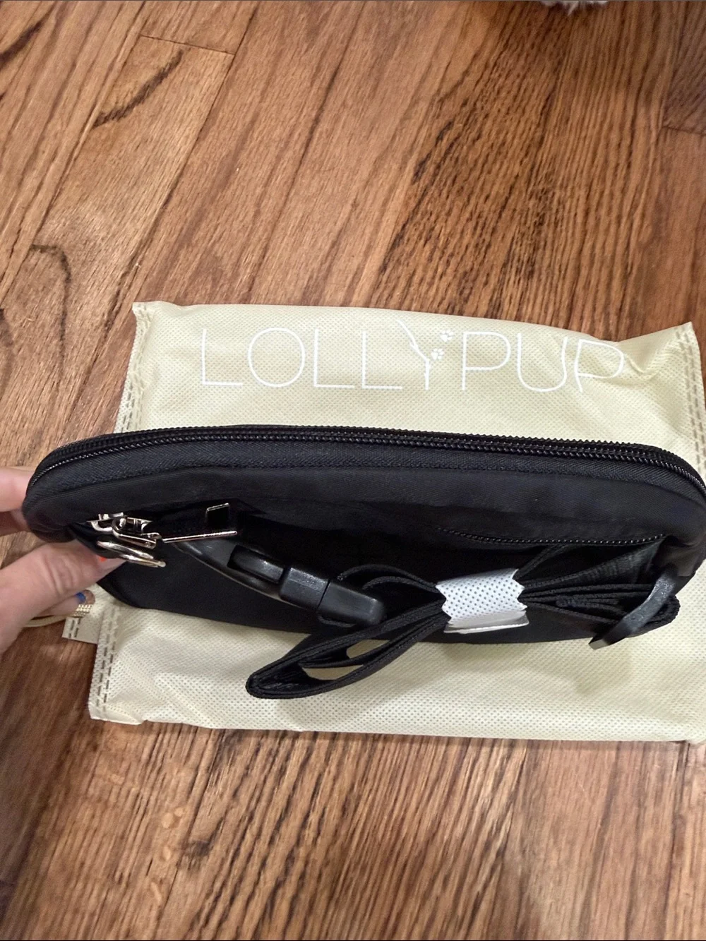 LOLLYPUP Black Poop Bag Holder and Bag
